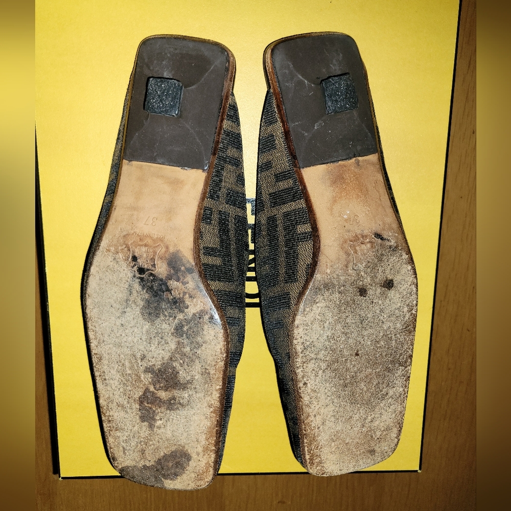 FENDI Zucca Mules w kitten heels, EU 37 - Picture 8 of 10